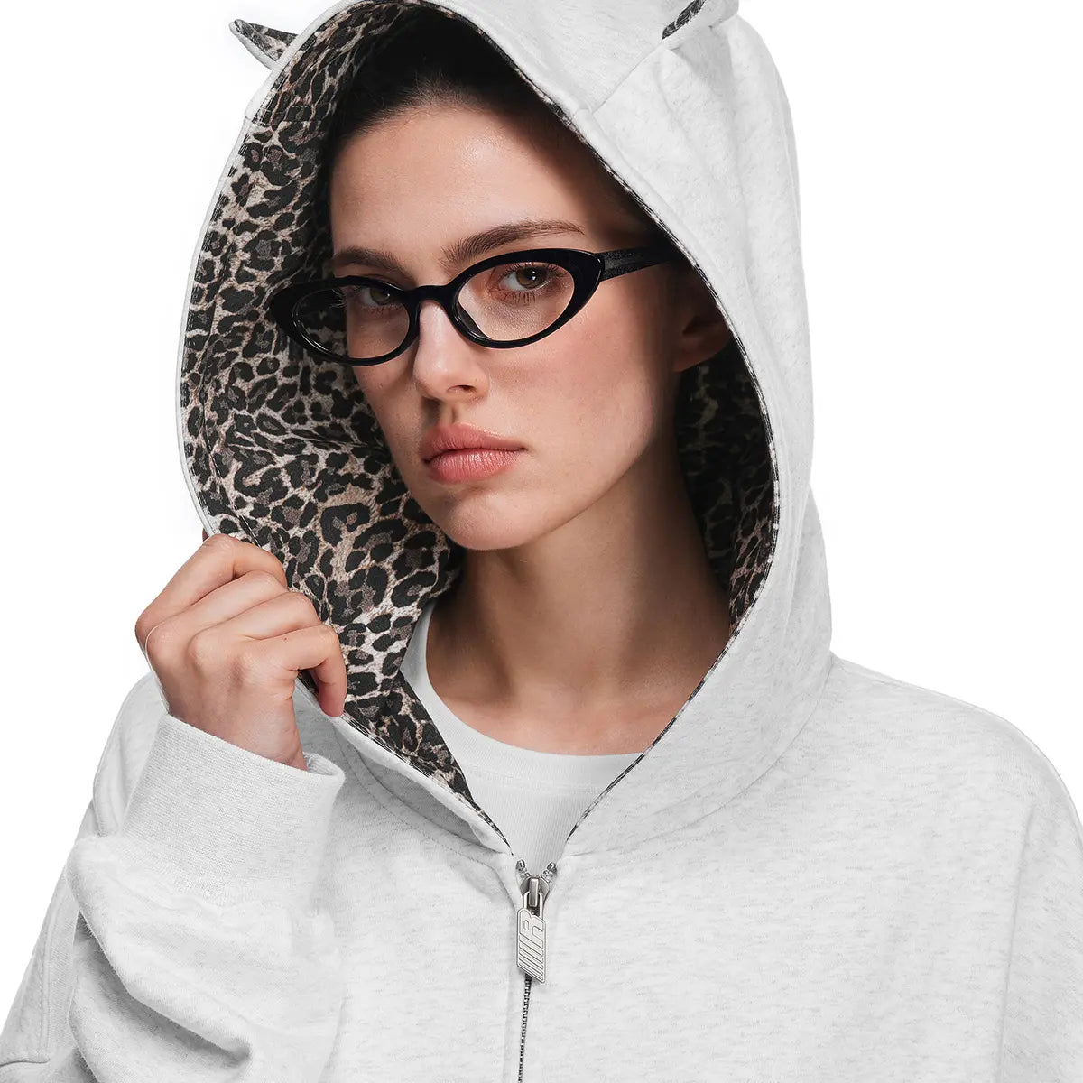 Leopard Print Oversized Hoodie & Sweatpants Set – Comfy Unisex Lounge Outfit with Pockets
