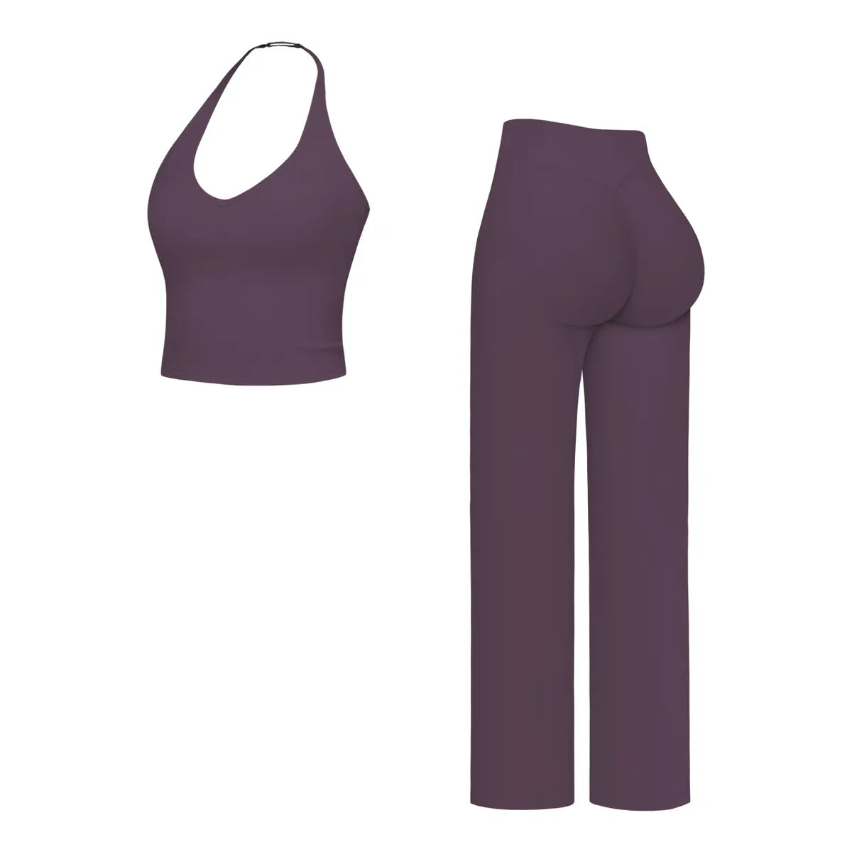 Women’s Two-Piece Sport Set – Crop Cami Top & Flare Pants for Yoga & Gym