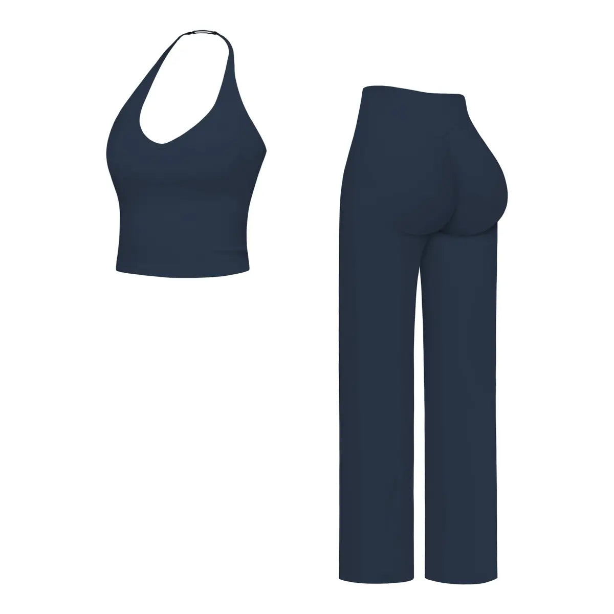 Women’s Two-Piece Sport Set – Crop Cami Top & Flare Pants for Yoga & Gym
